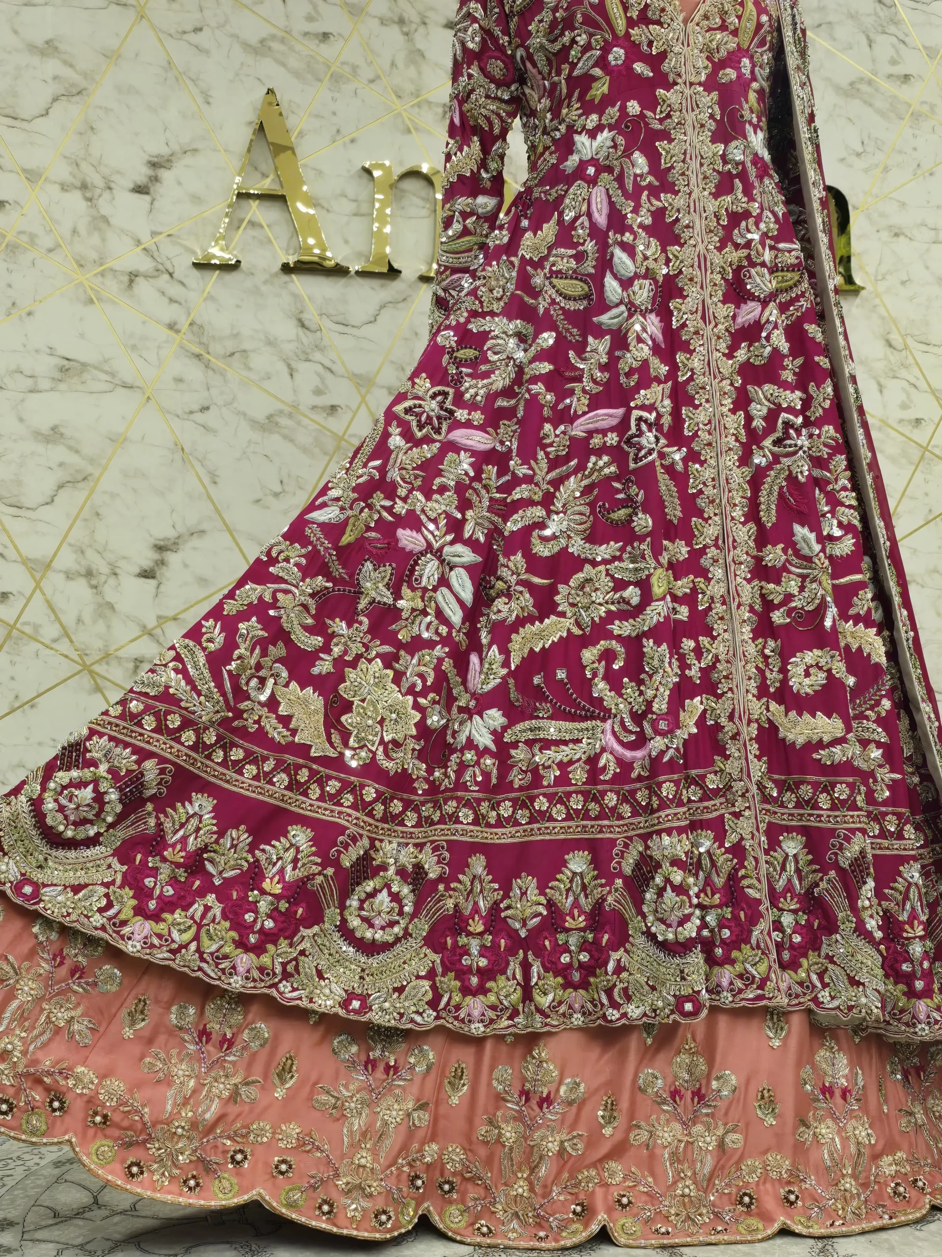 Bridal Long Gown with Skirt