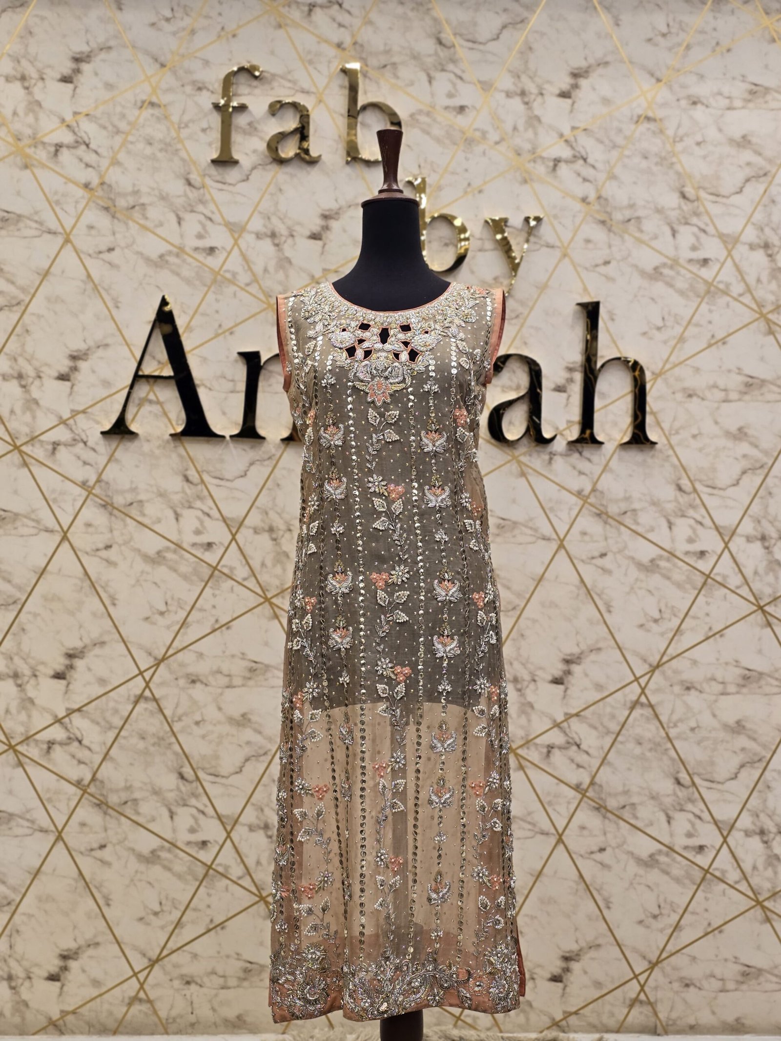 The Hand-Embroidered Long Shirt Dress