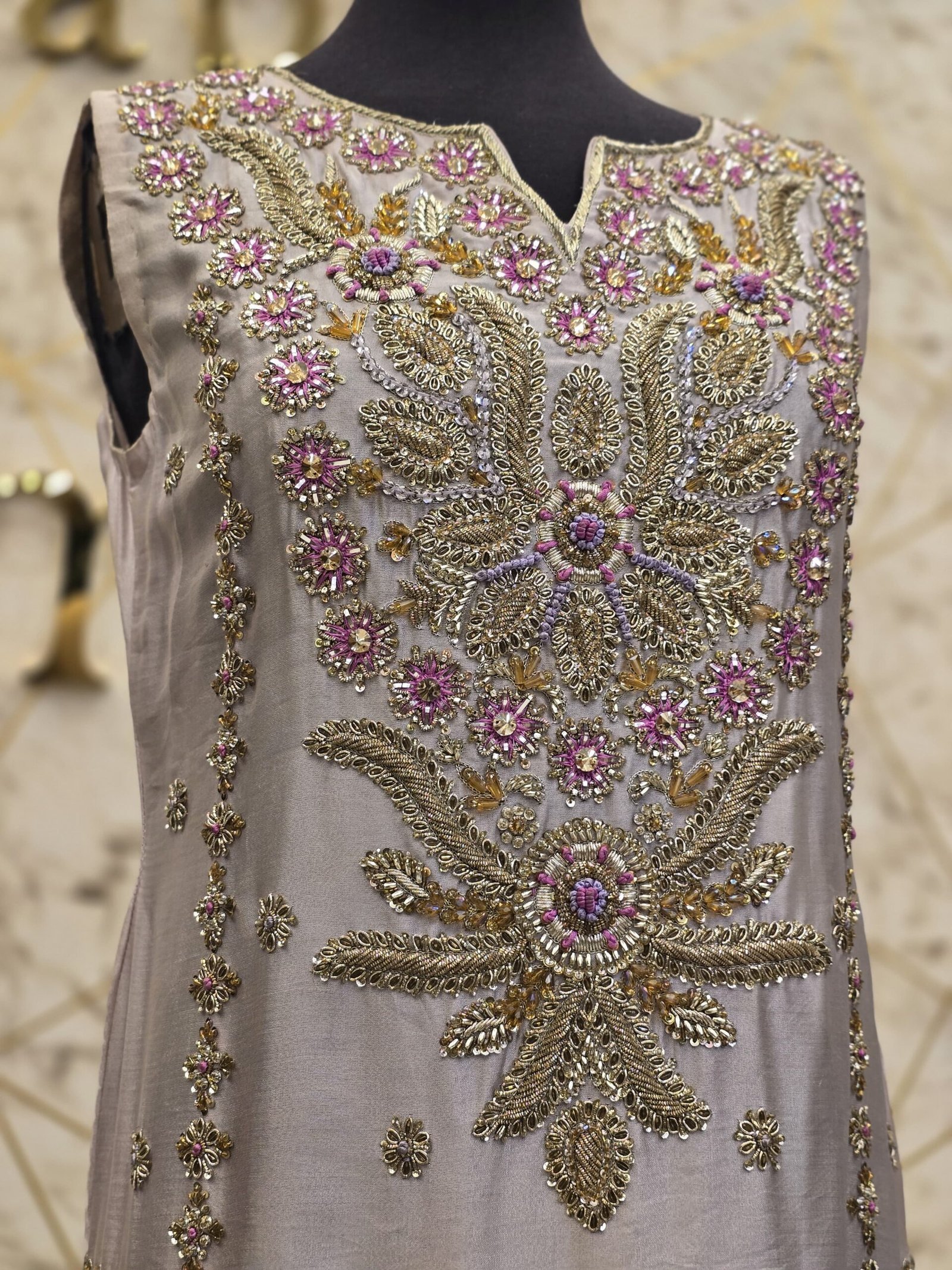 Raw Silk Party Wear Dress