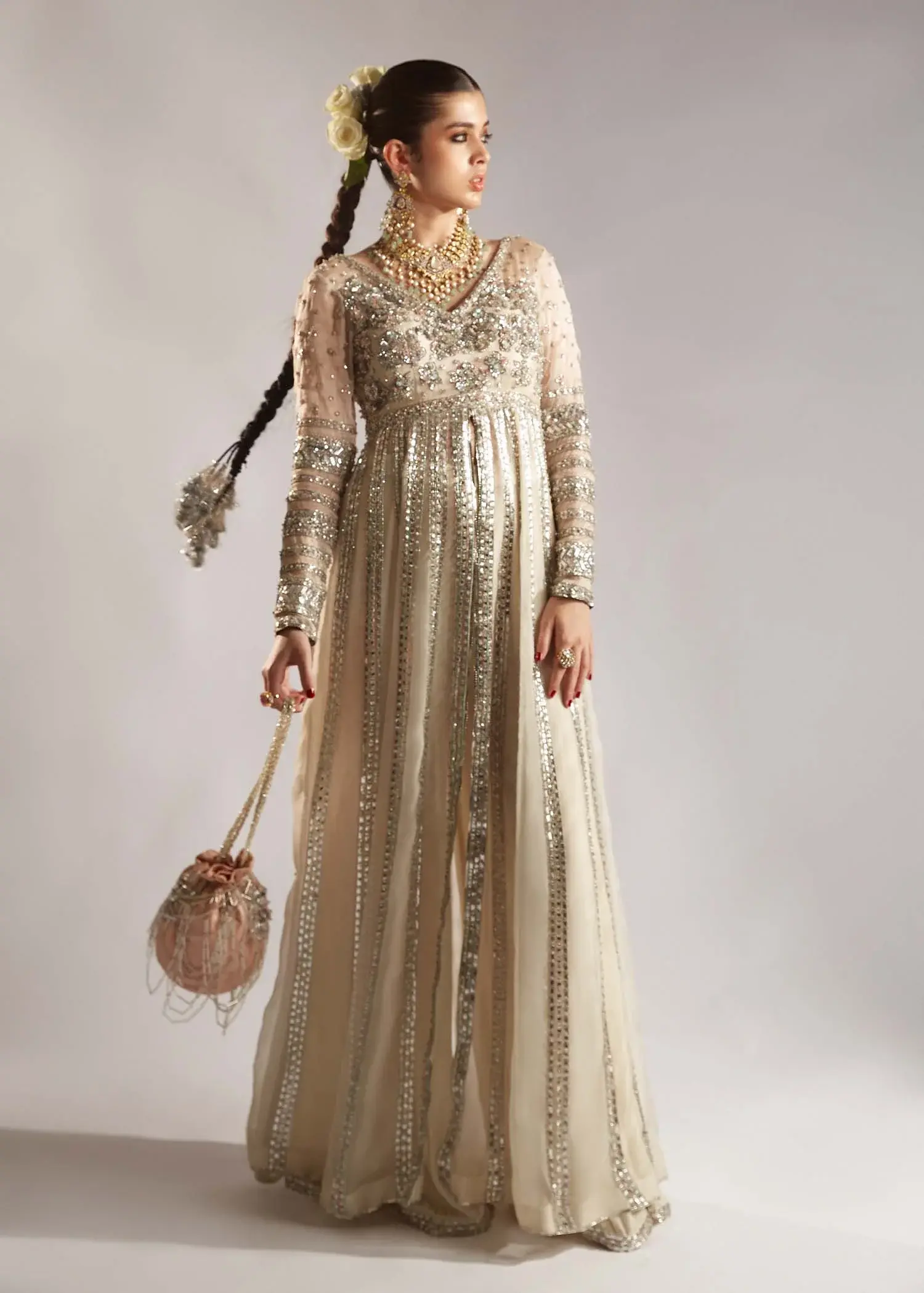 Ivory Velvet Pants Outfit