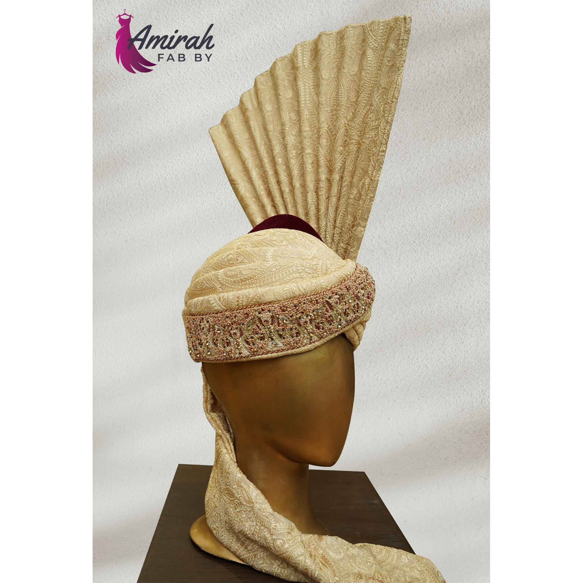 Regal Golden Groom's Turban