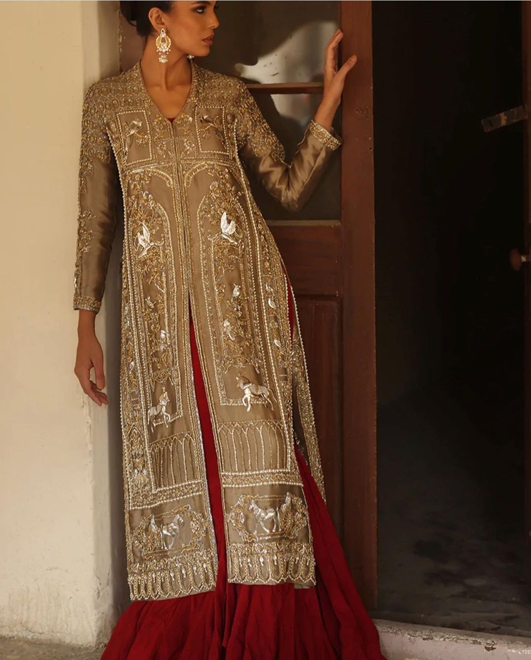 Front Open Long Gown