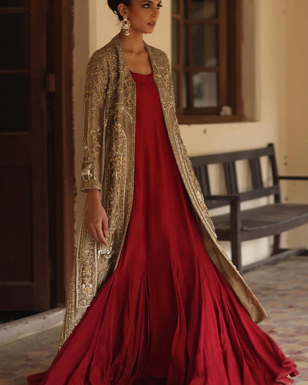 Front Open Long Gown