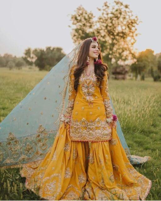 Mustard Yellow Bridal Gharara