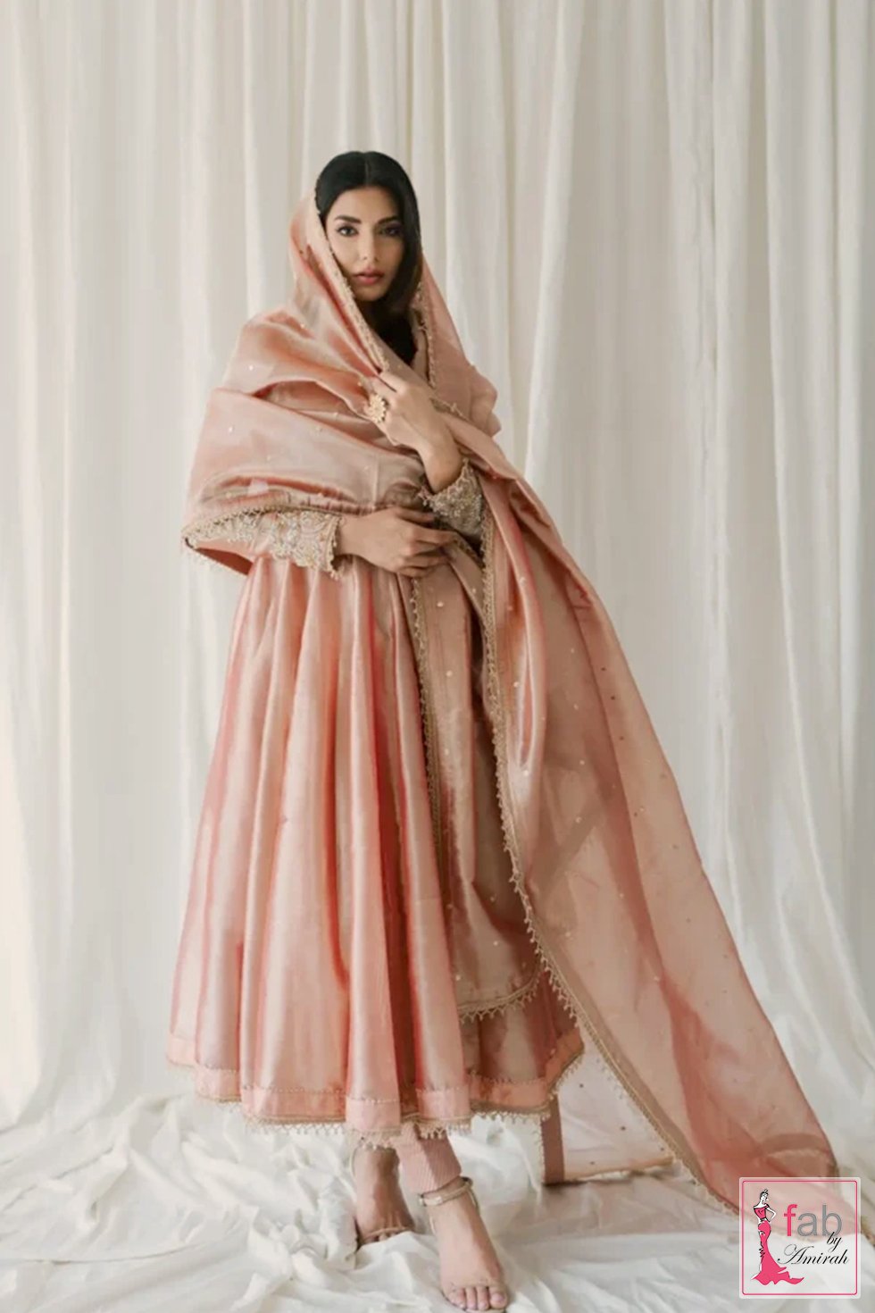 Chandi Tissue Maxi Dress with Dupatta