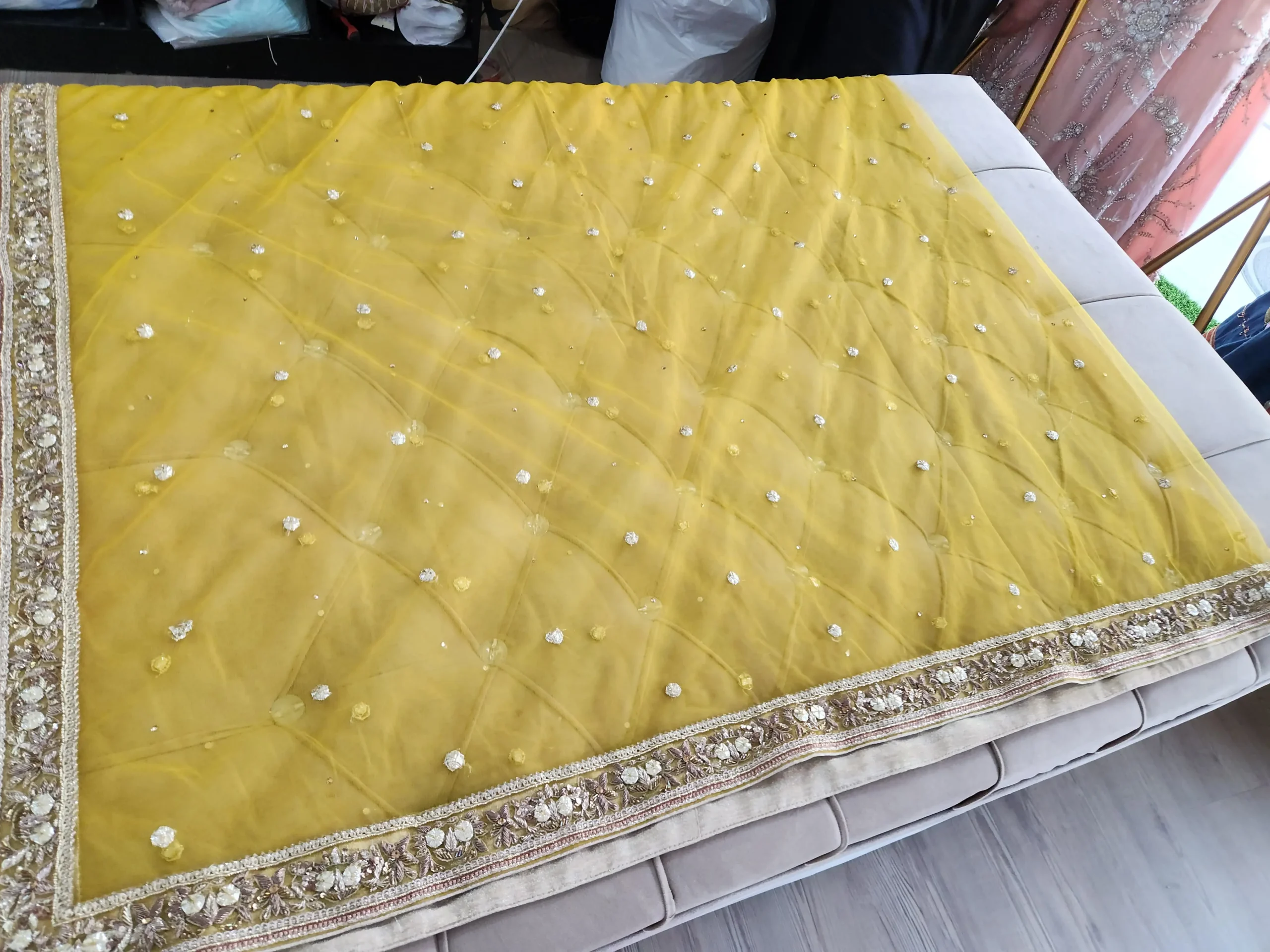Yellow Pakistani Bridal Lehnga for Mehndi