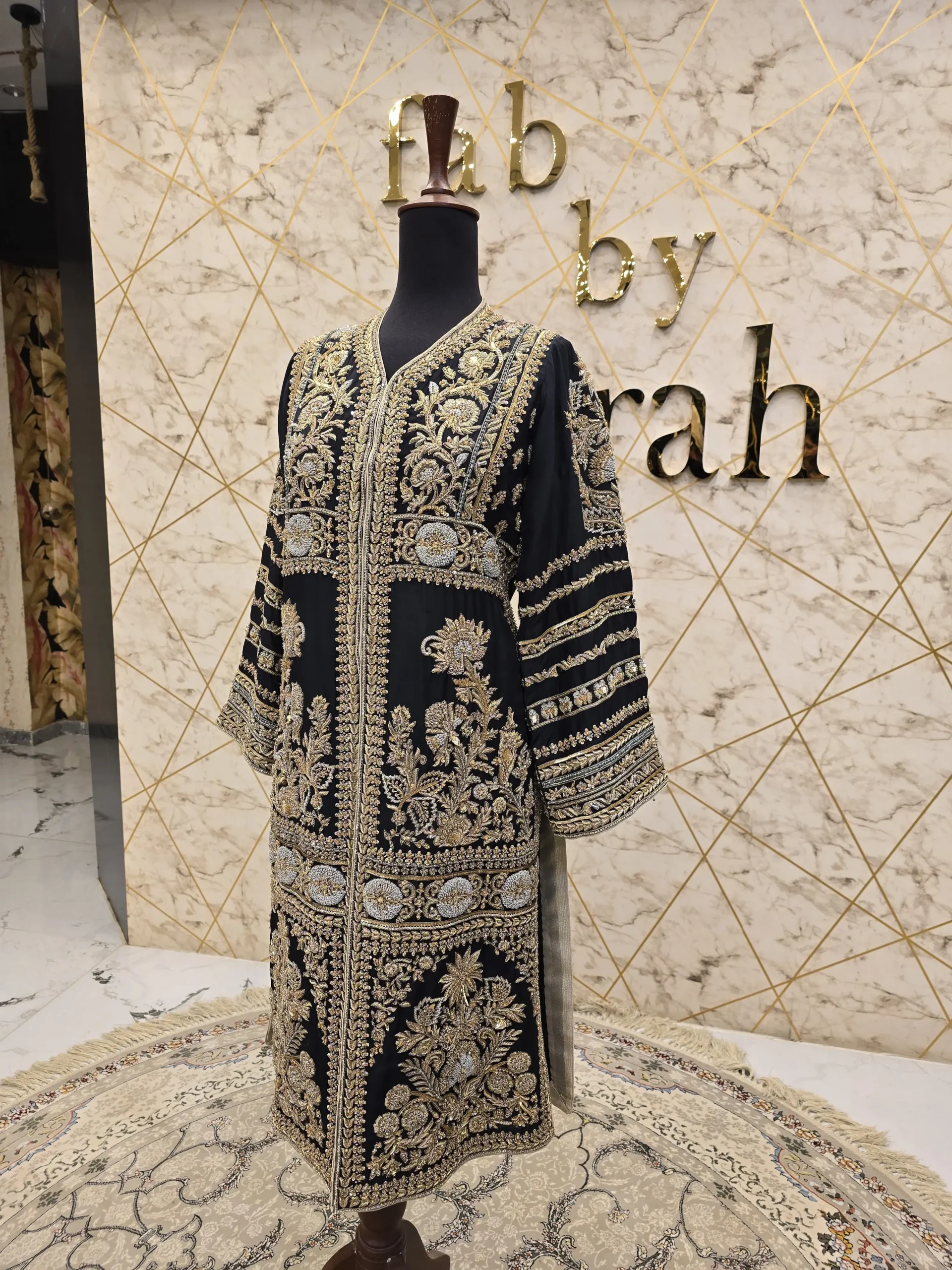 Black Raw Silk Party Wear Shirt