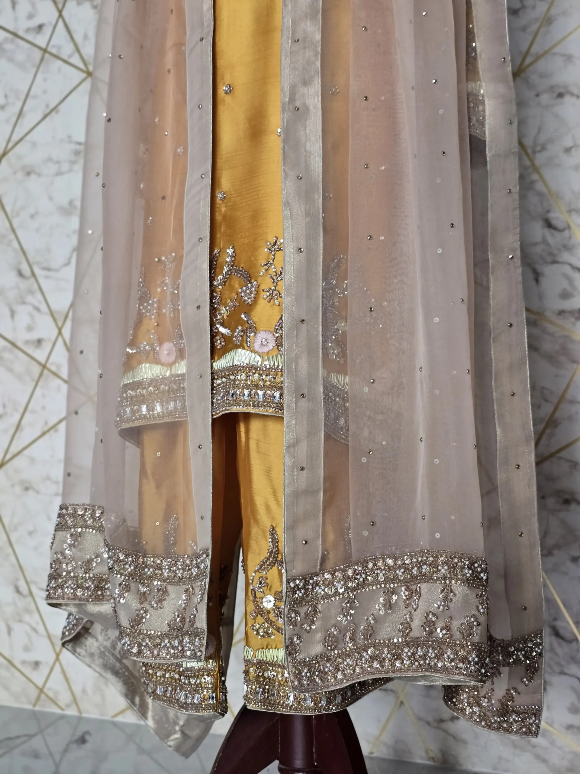 Radiant Mustard Party Wear Dress