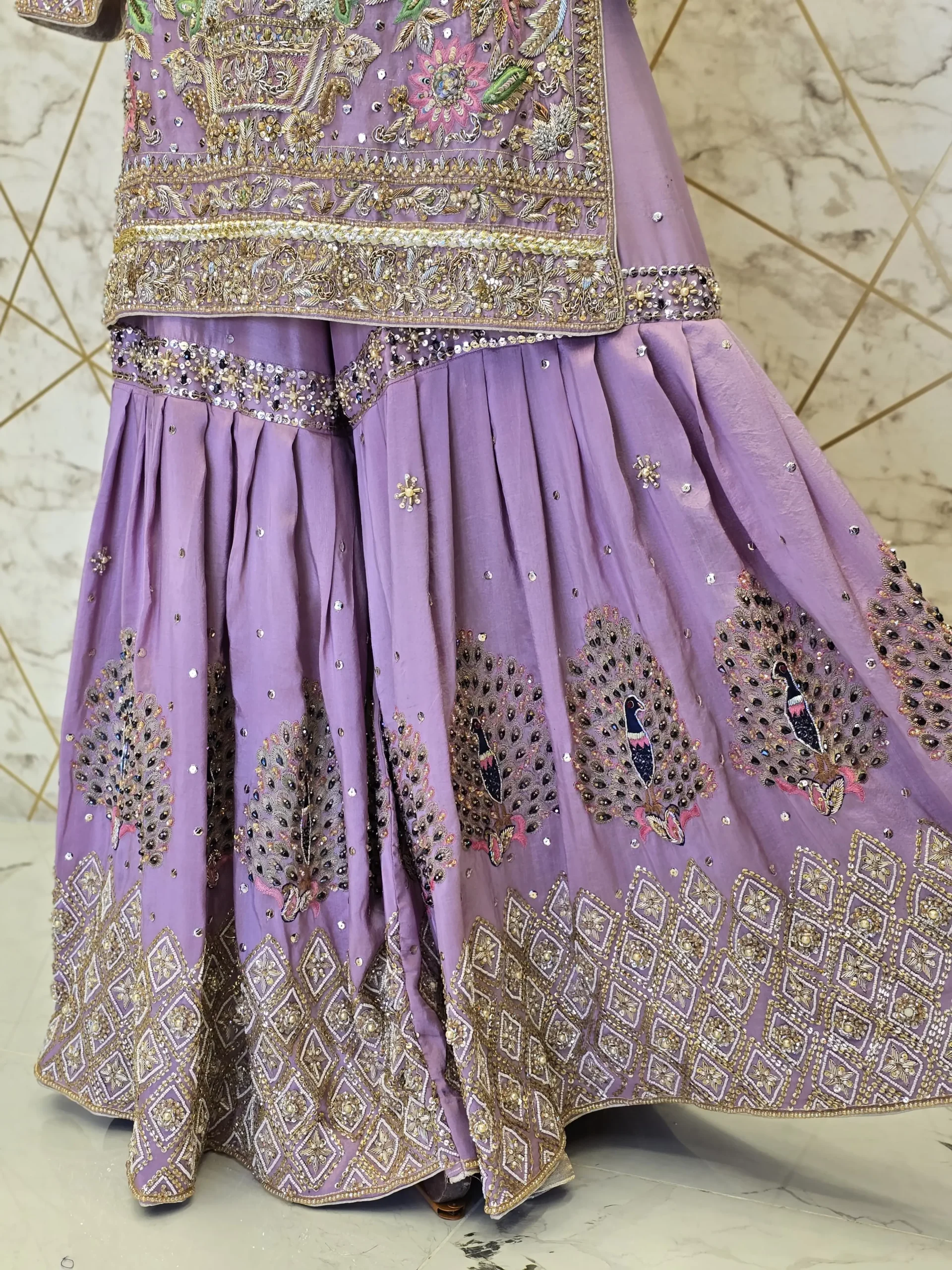 Luxurious Raw Silk Party Wear Dress