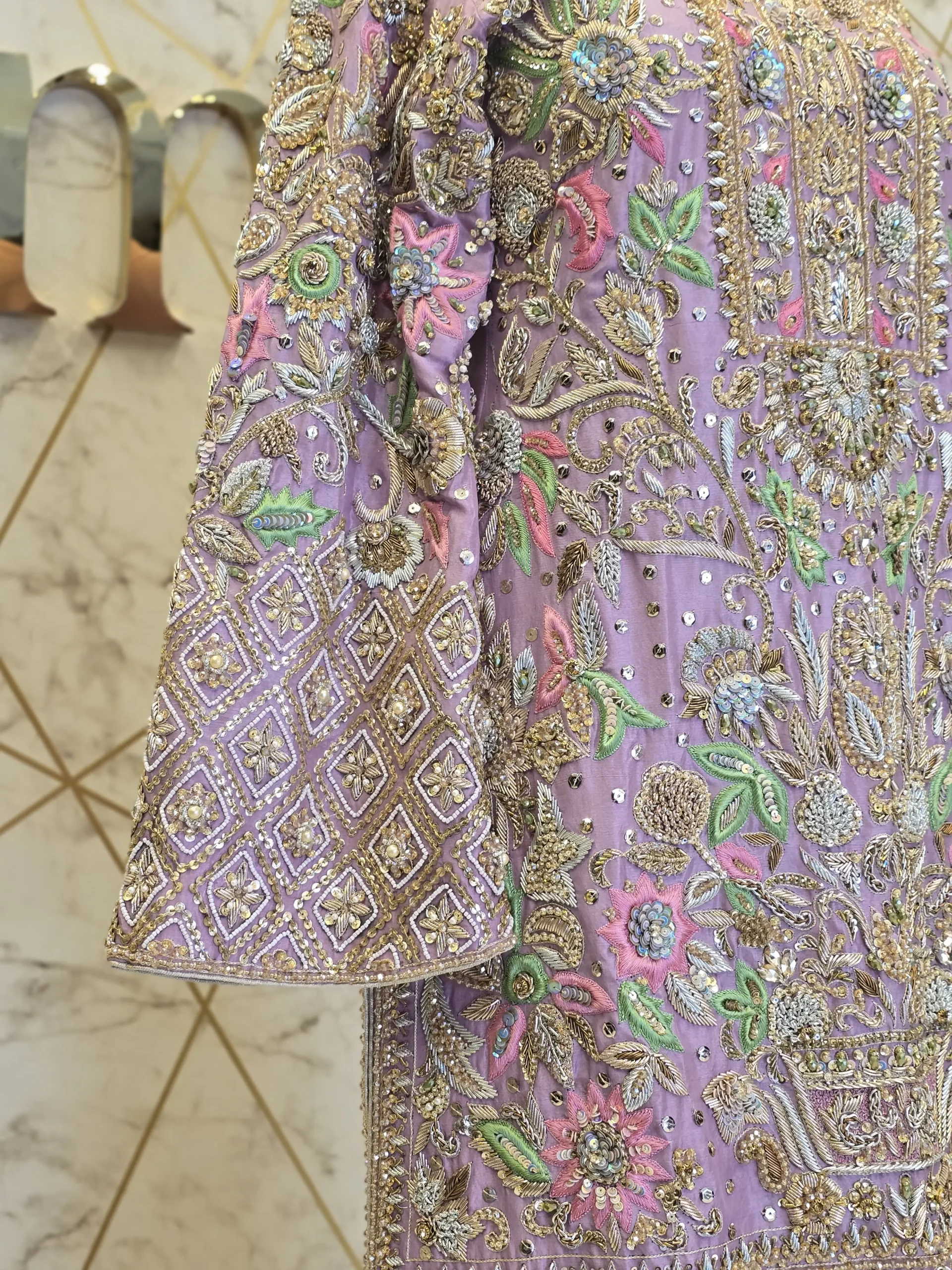 Luxurious Raw Silk Party Wear Dress