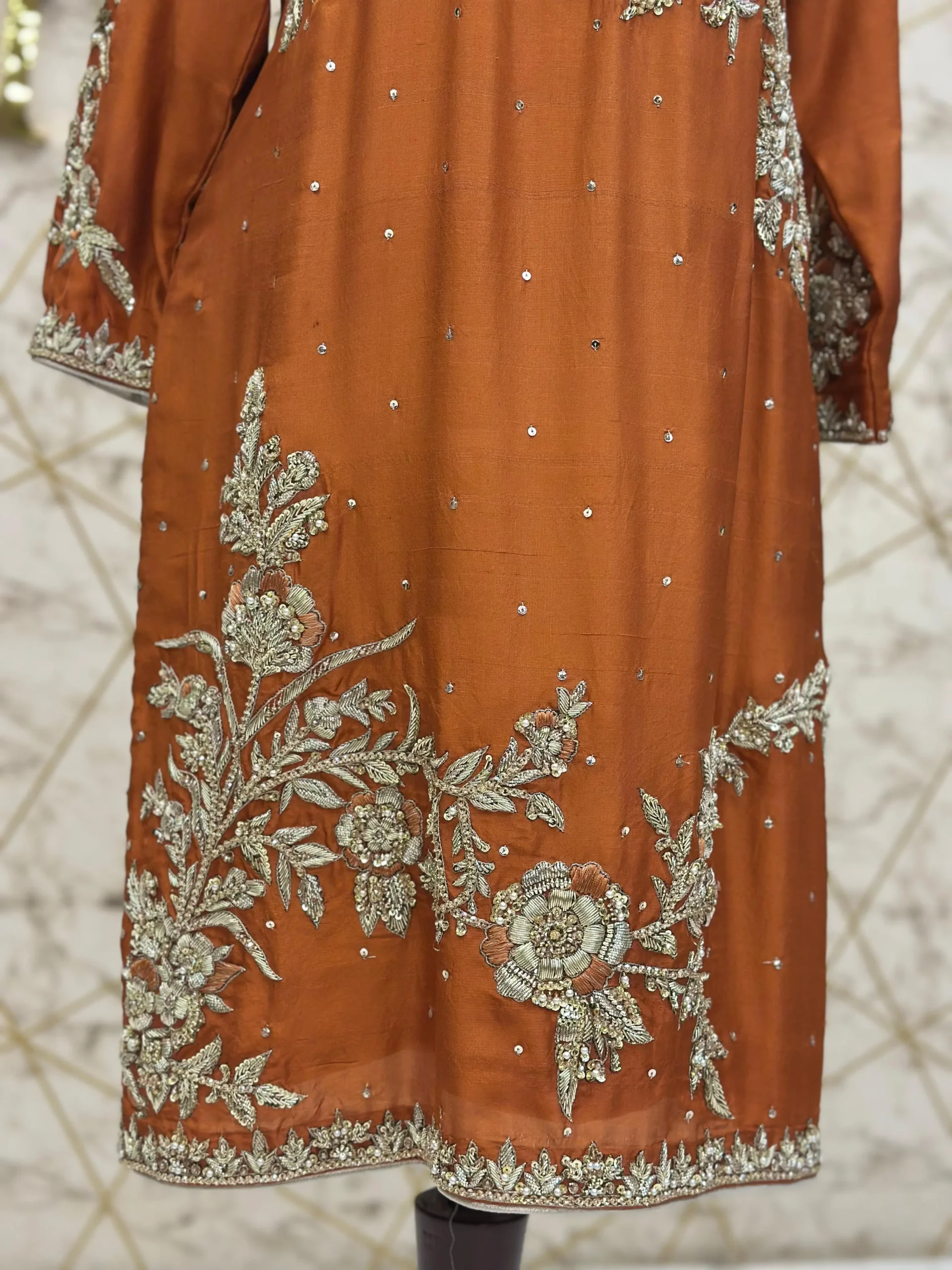 Orange Party Wear Shirt