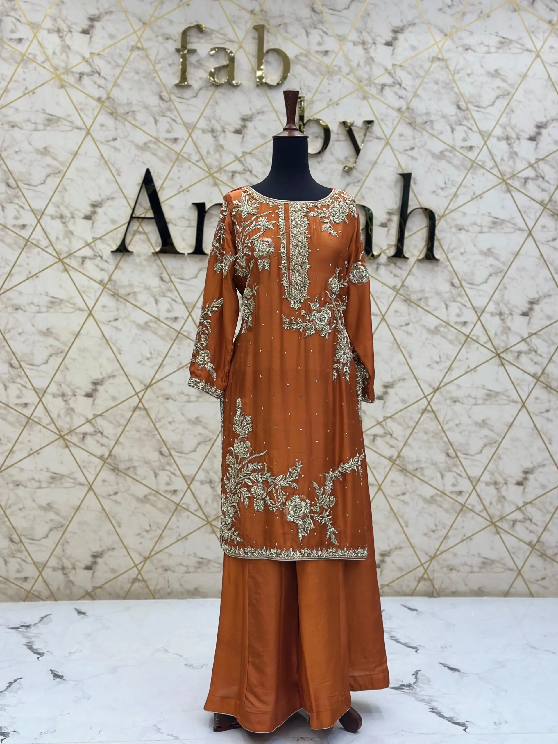 Orange Party Wear Shirt