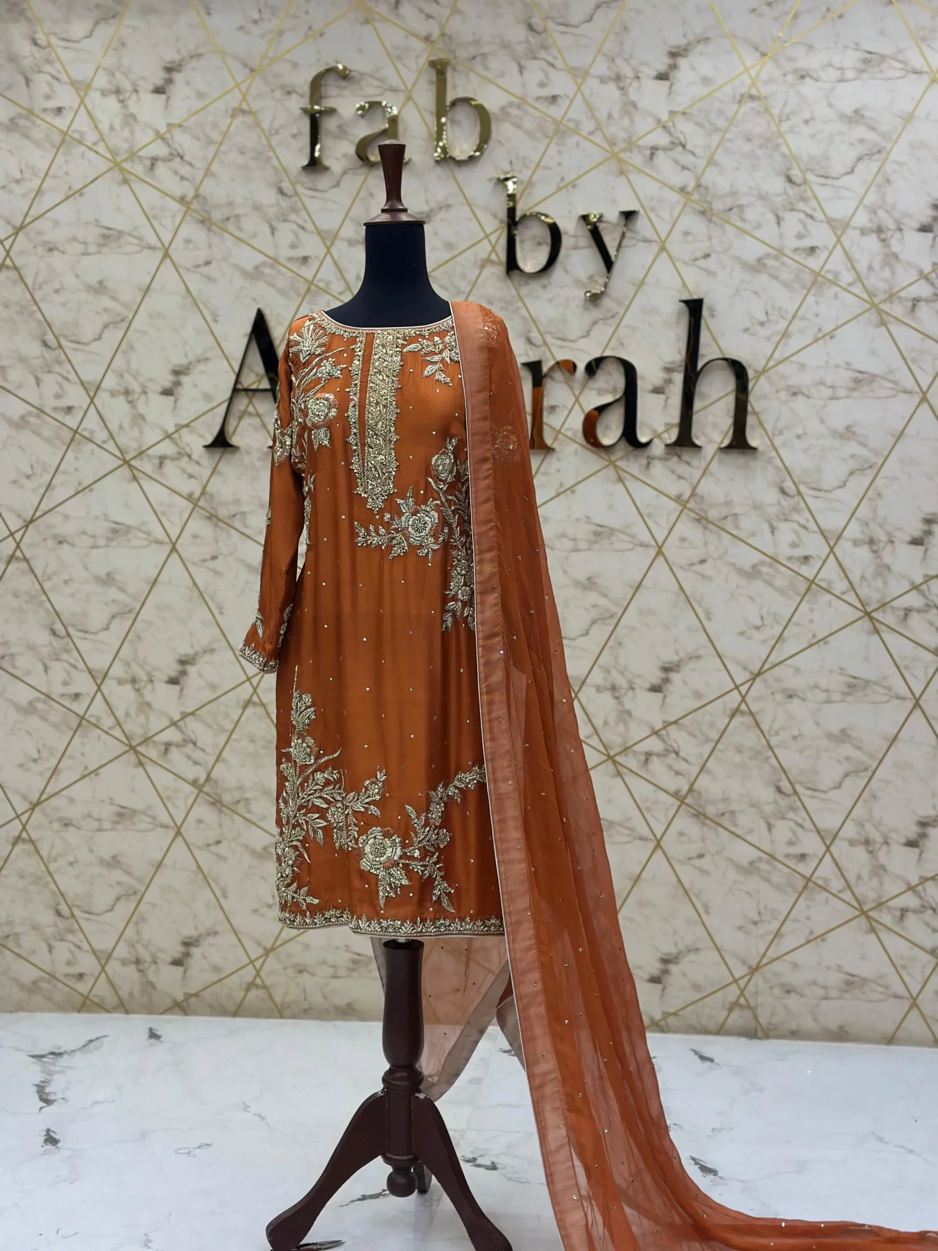 Orange Party Wear Shirt