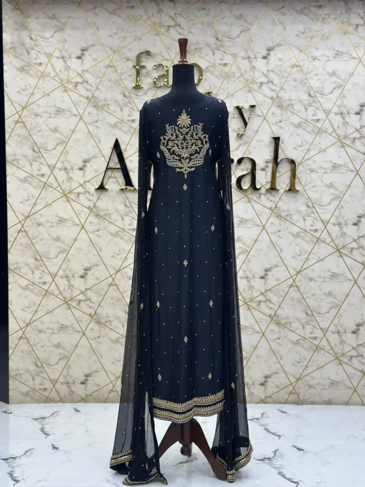 Black Formal Maxi with Flowing Sleeves