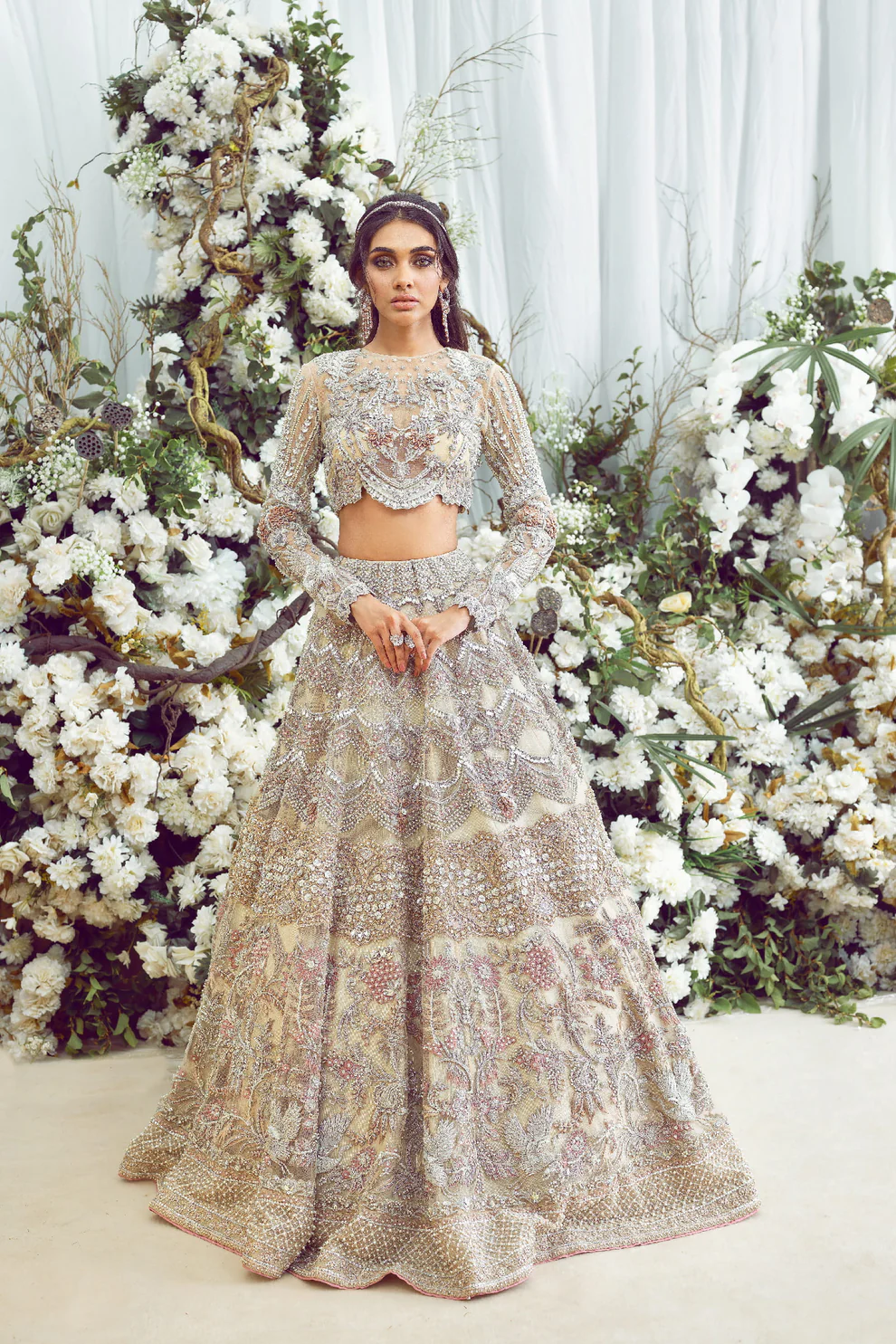 The Dusky Pink Organza Lehenga Set