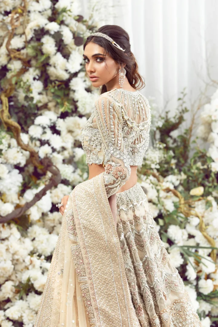 Dusky Pink Organza Lehenga Set