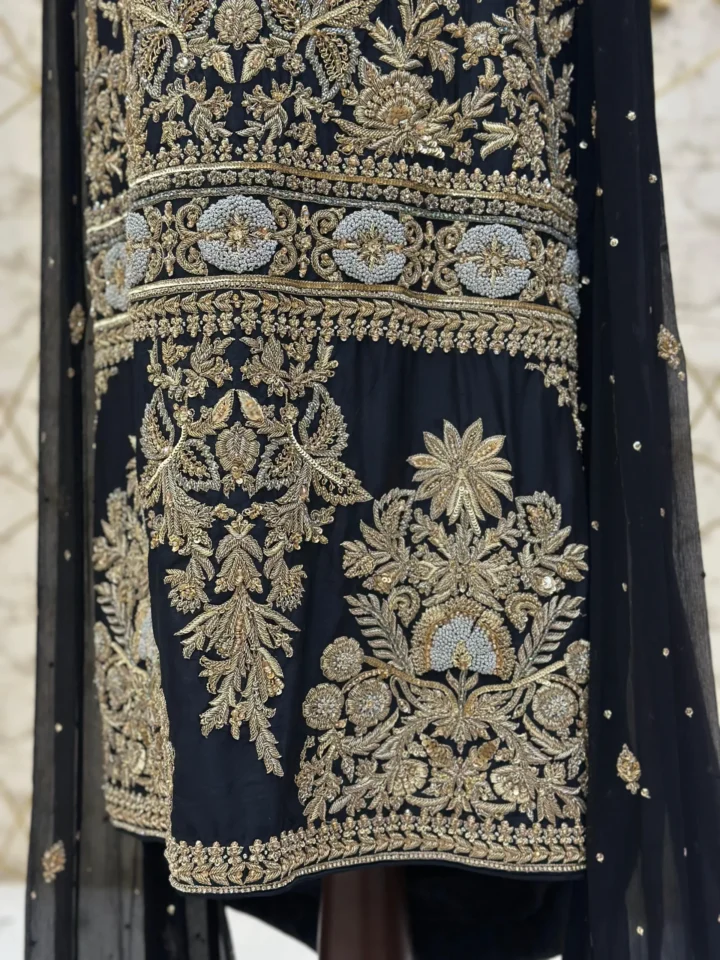 Black Formal Maxi with Flowing Sleeves