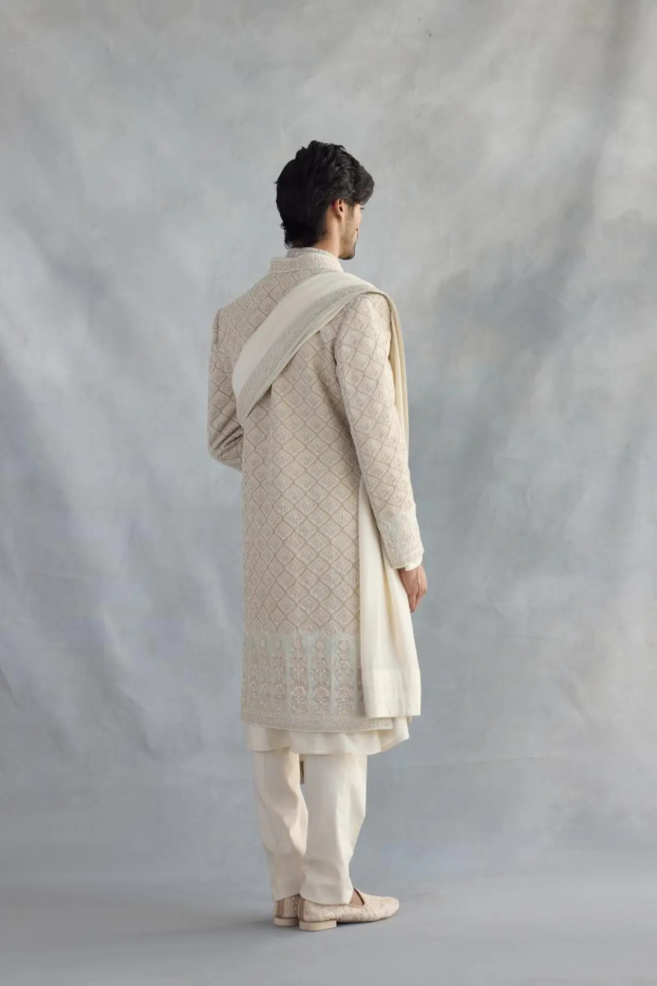 Mint Green Silk Sherwani
