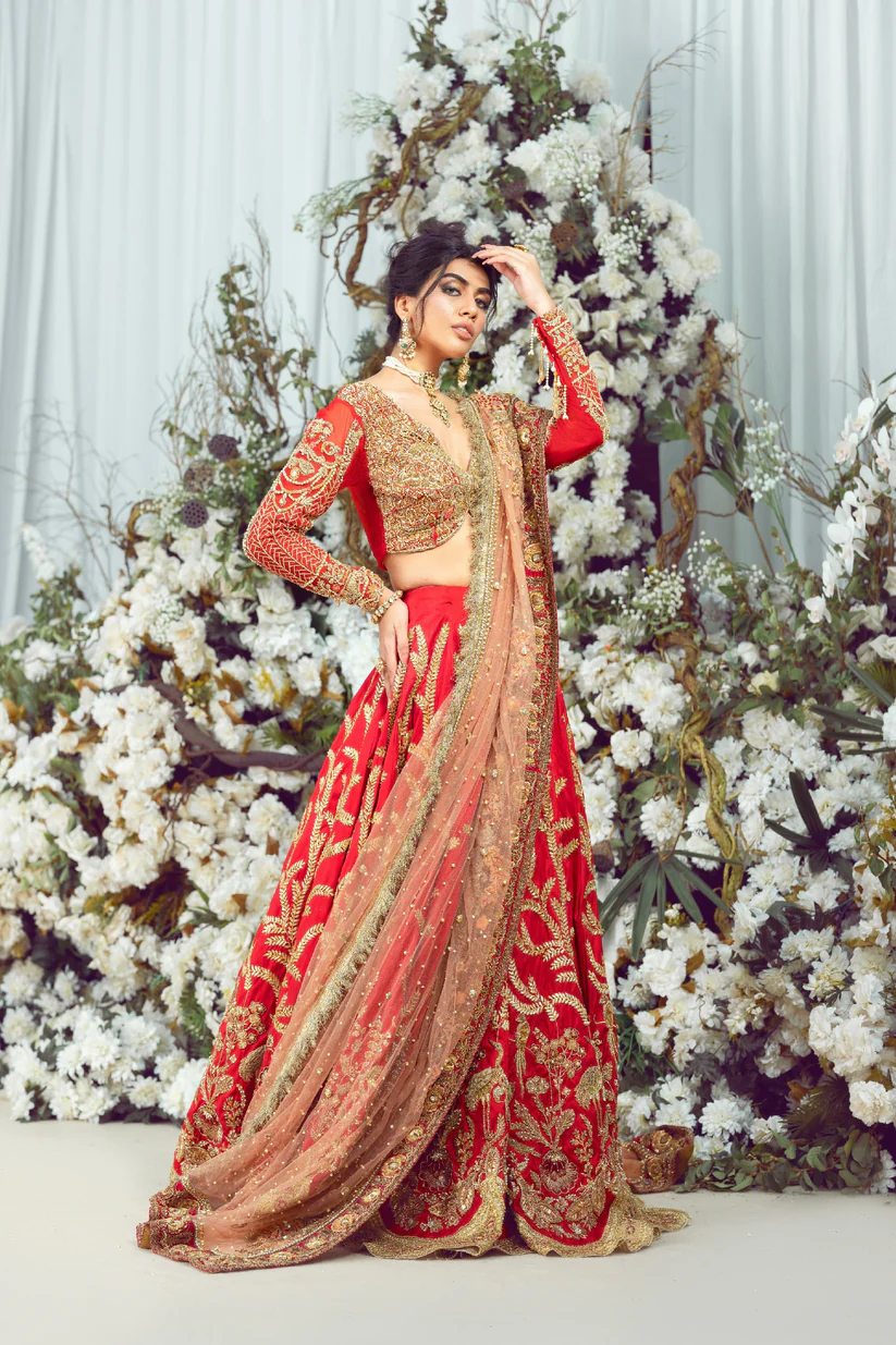 The Scarlet Paisley Lehenga Set