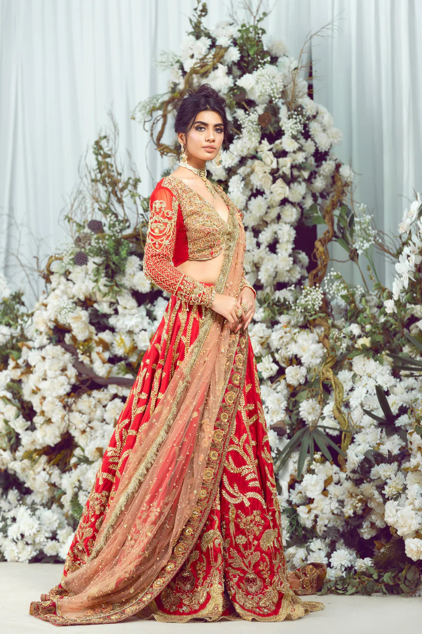 The Scarlet Paisley Lehenga Set
