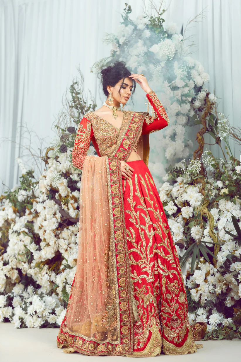The Scarlet Paisley Lehenga Set