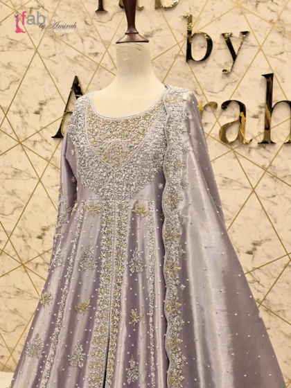 Lavender Front-Open Gown