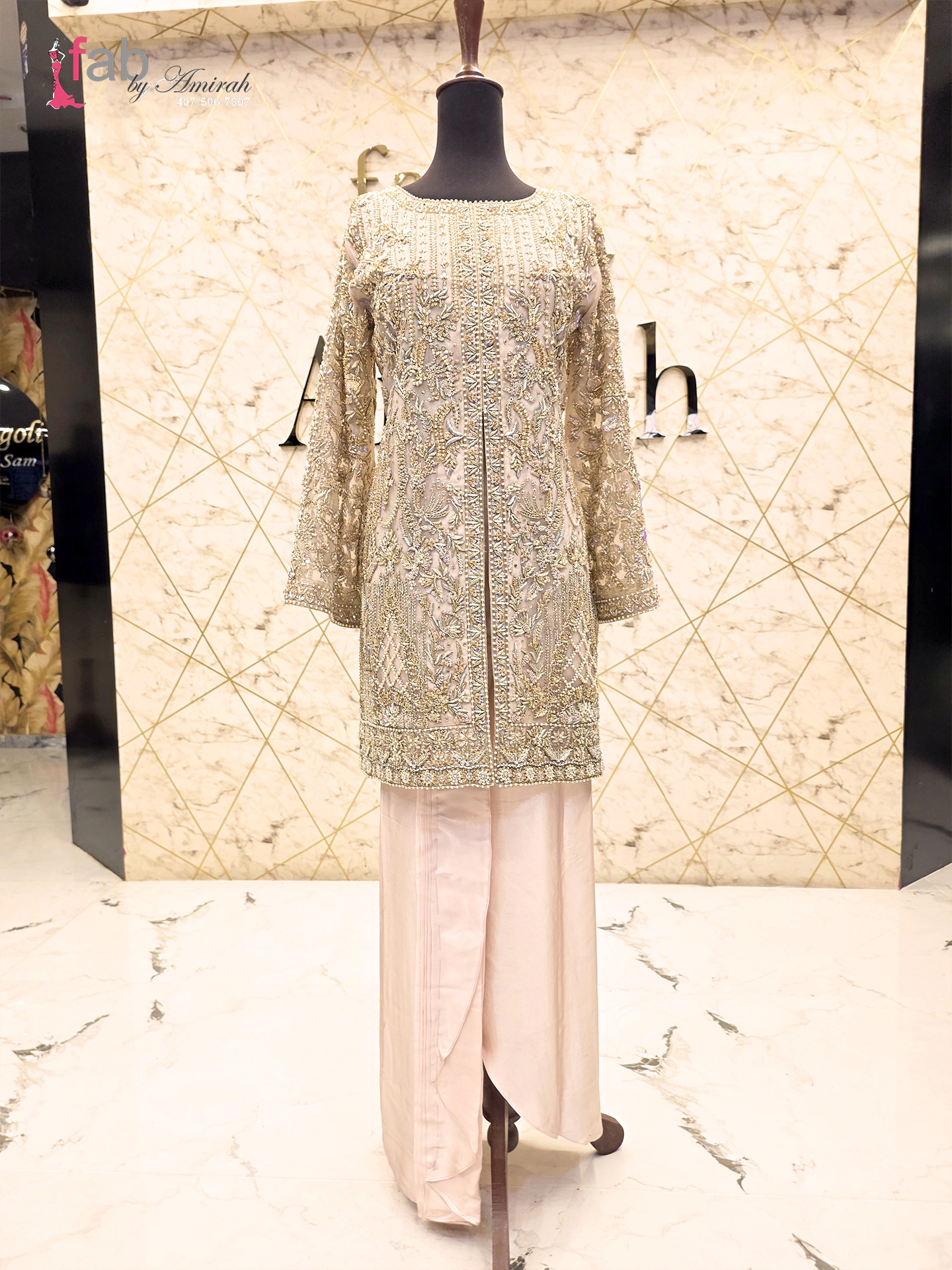 Pink Front Open Kurti Lacha Suit