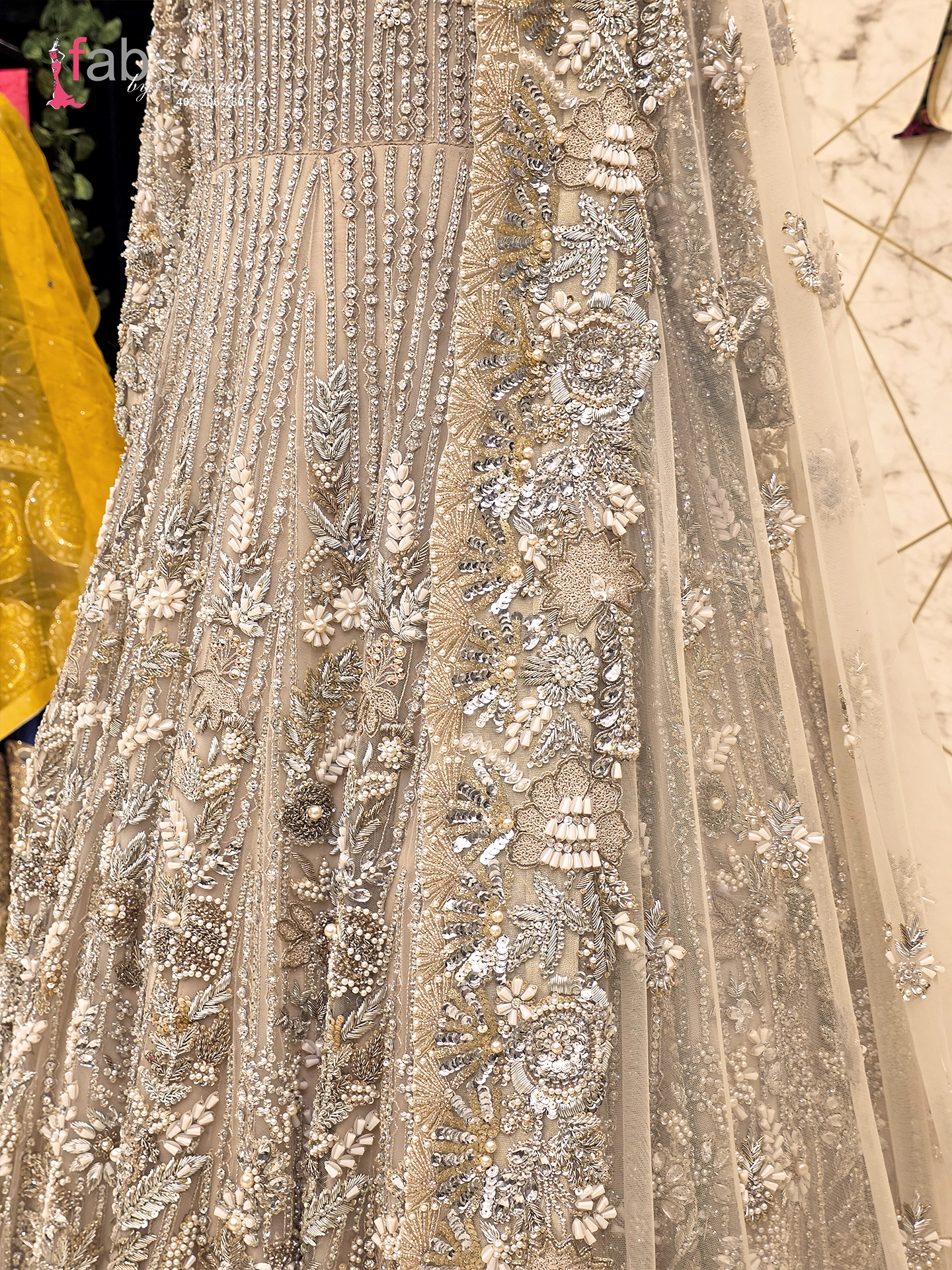 Ultra Heavy Bridal Maxi Silver Gold Zardozi