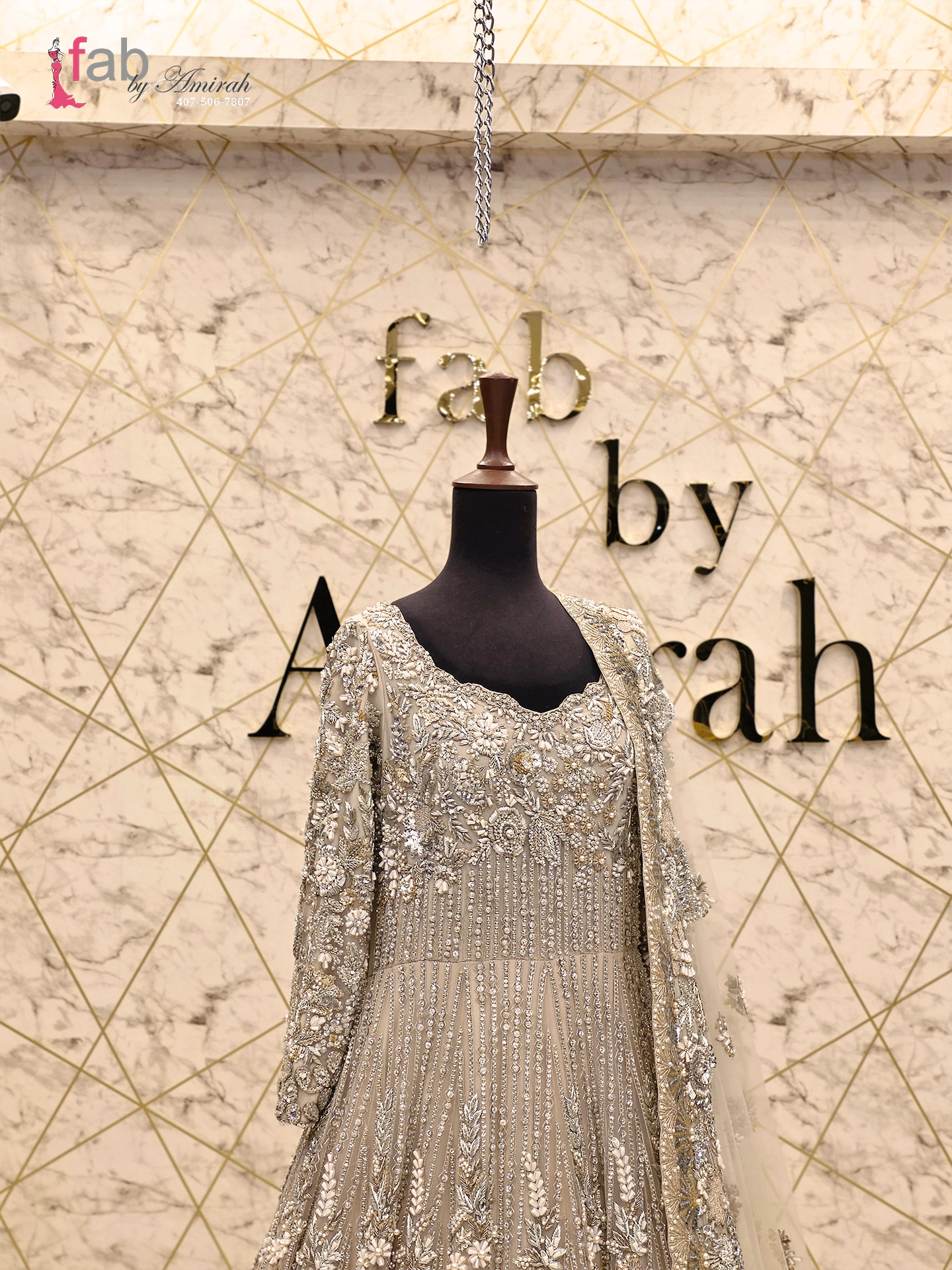 Ultra Heavy Bridal Maxi Silver Gold Zardozi