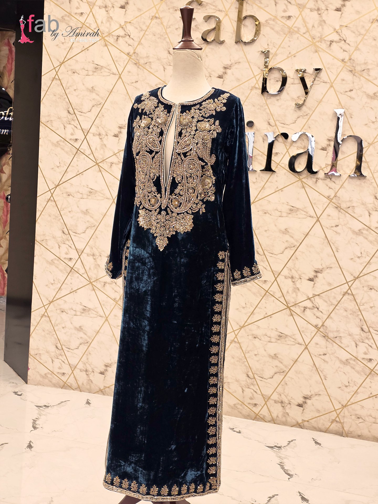 Handmade Embroidered Velvet Party Wear