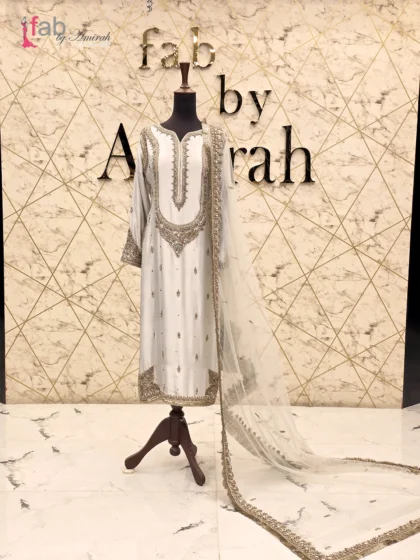 Chiffon Embroidered Party Wear Suit