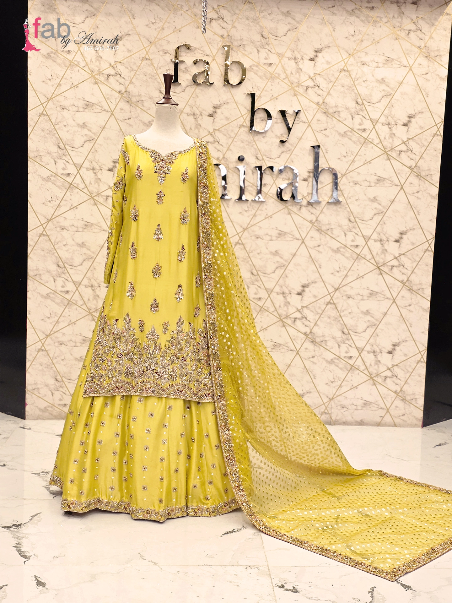 Dress 43 - 12 (convert.io) Embroidered Yellow Bridal Sharara – Mehndi & Wedding