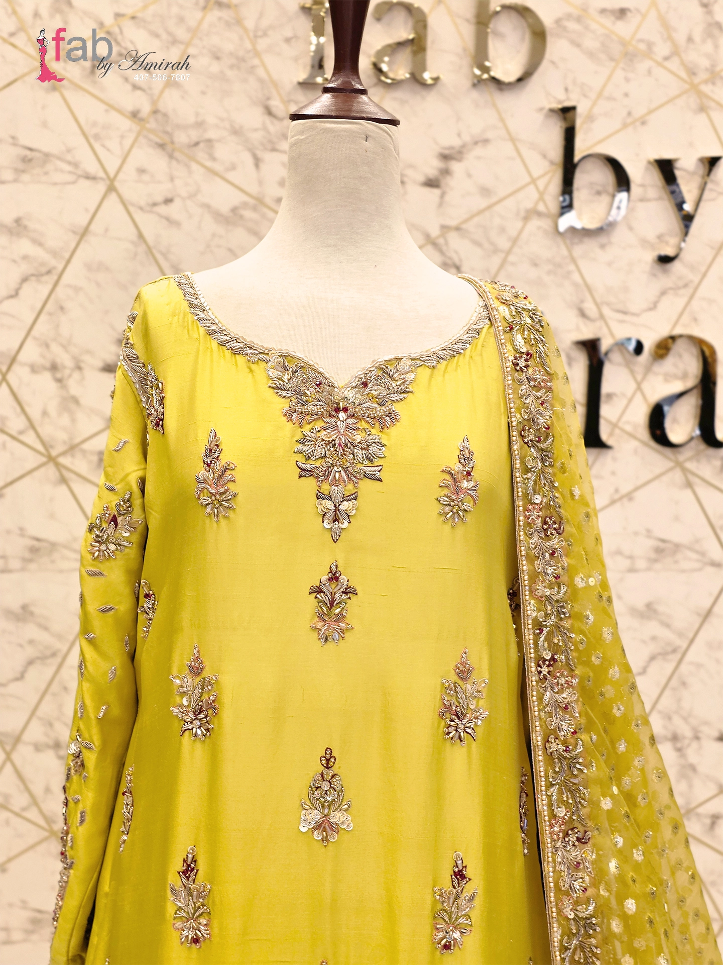 Dress 43 - 3 (convert.io) Embroidered Yellow Bridal Sharara – Mehndi & Wedding