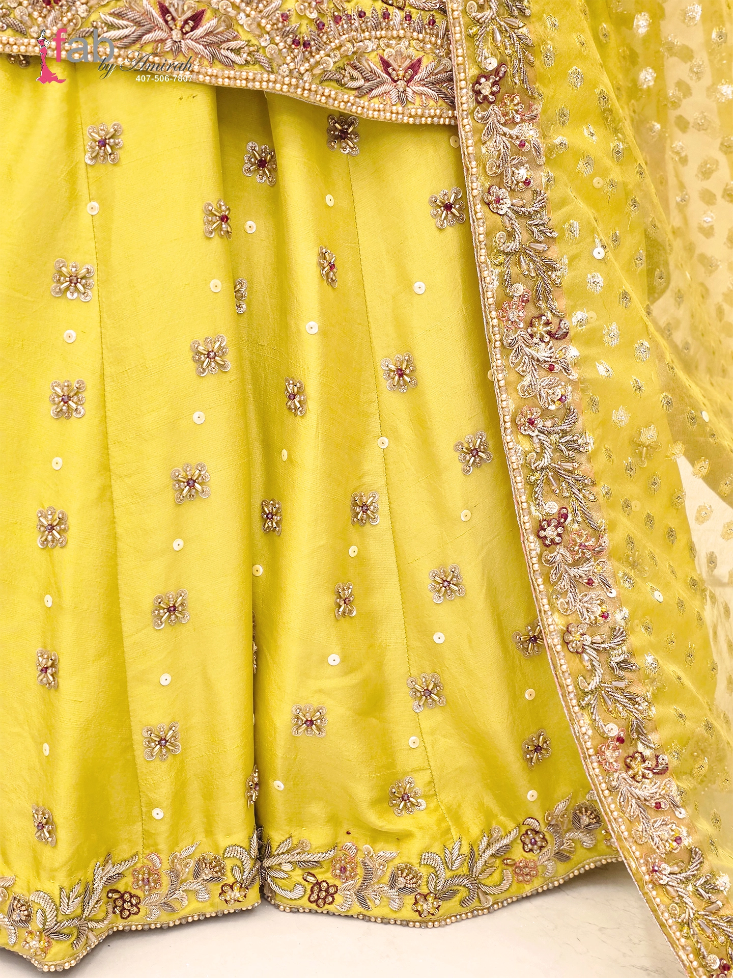 Dress 43 - 7 (convert.io) Embroidered Yellow Bridal Sharara – Mehndi & Wedding