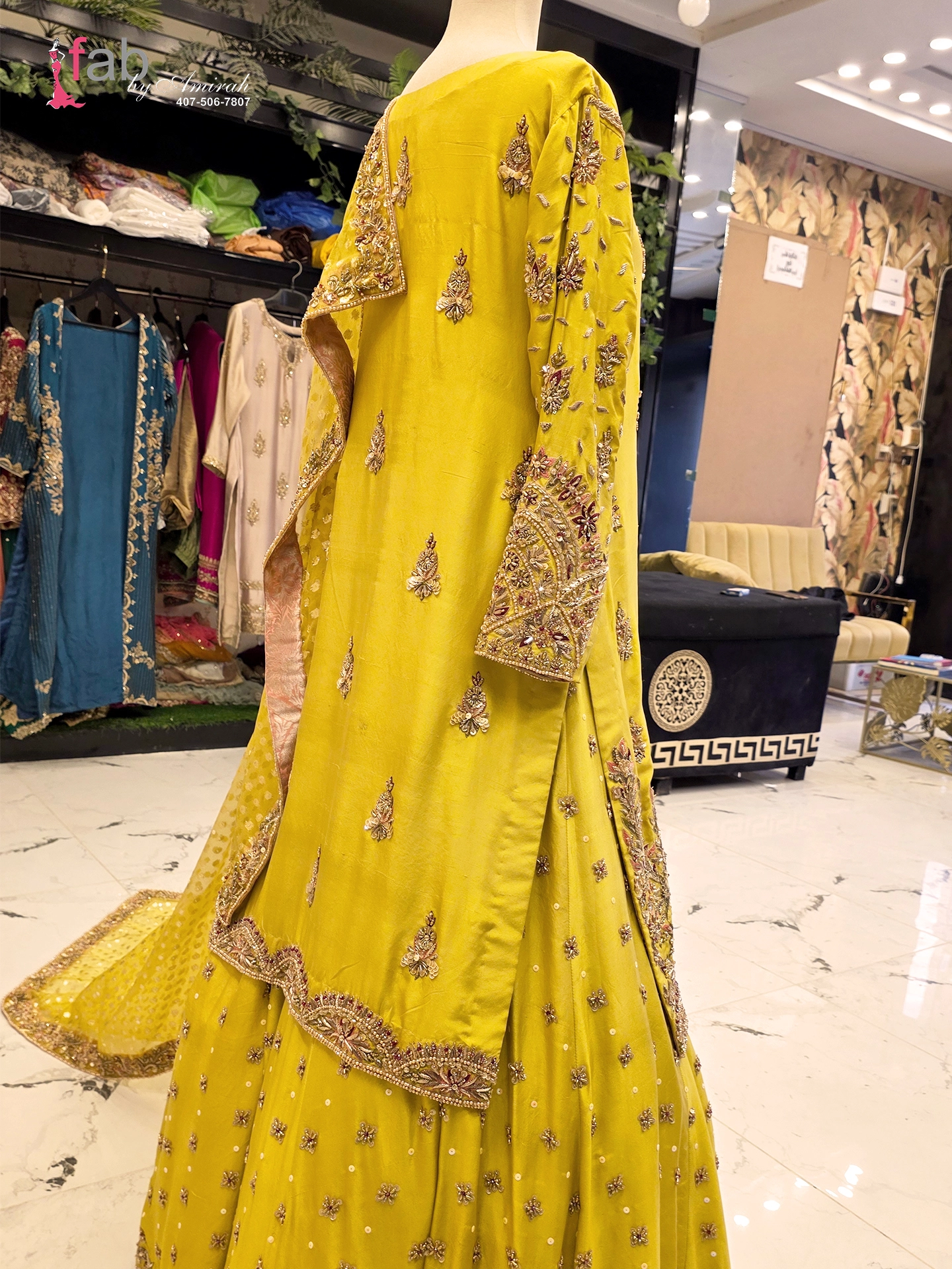 Dress 43 - 8 (convert.io) Embroidered Yellow Bridal Sharara – Mehndi & Wedding