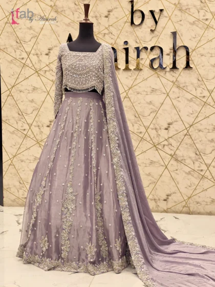 Lavender Bridal Lehenga