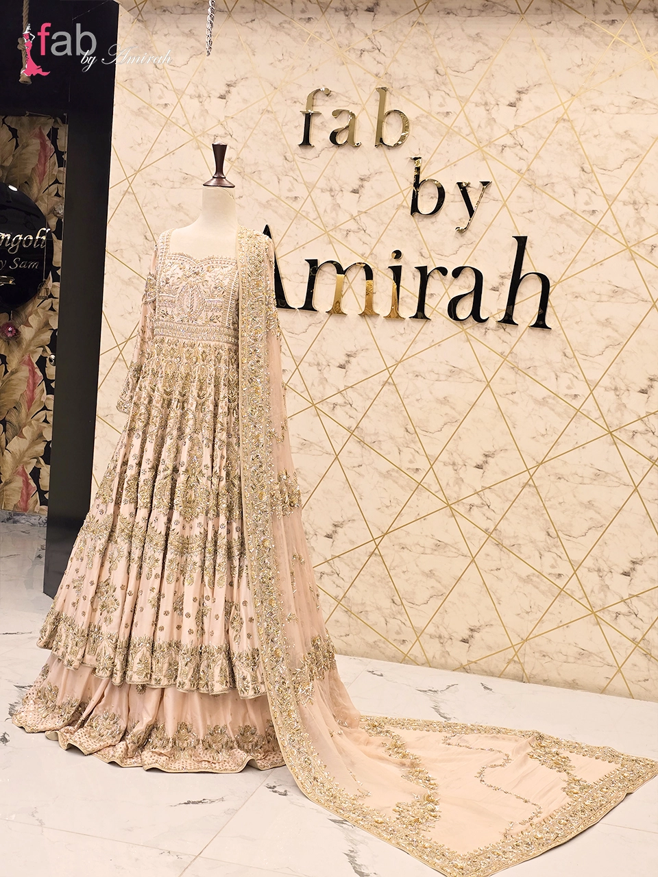 Dress 49 - 1 (convert.io) Peach Raw Silk Pishwas - Heavy Zardozi Mughal Walima Bridal
