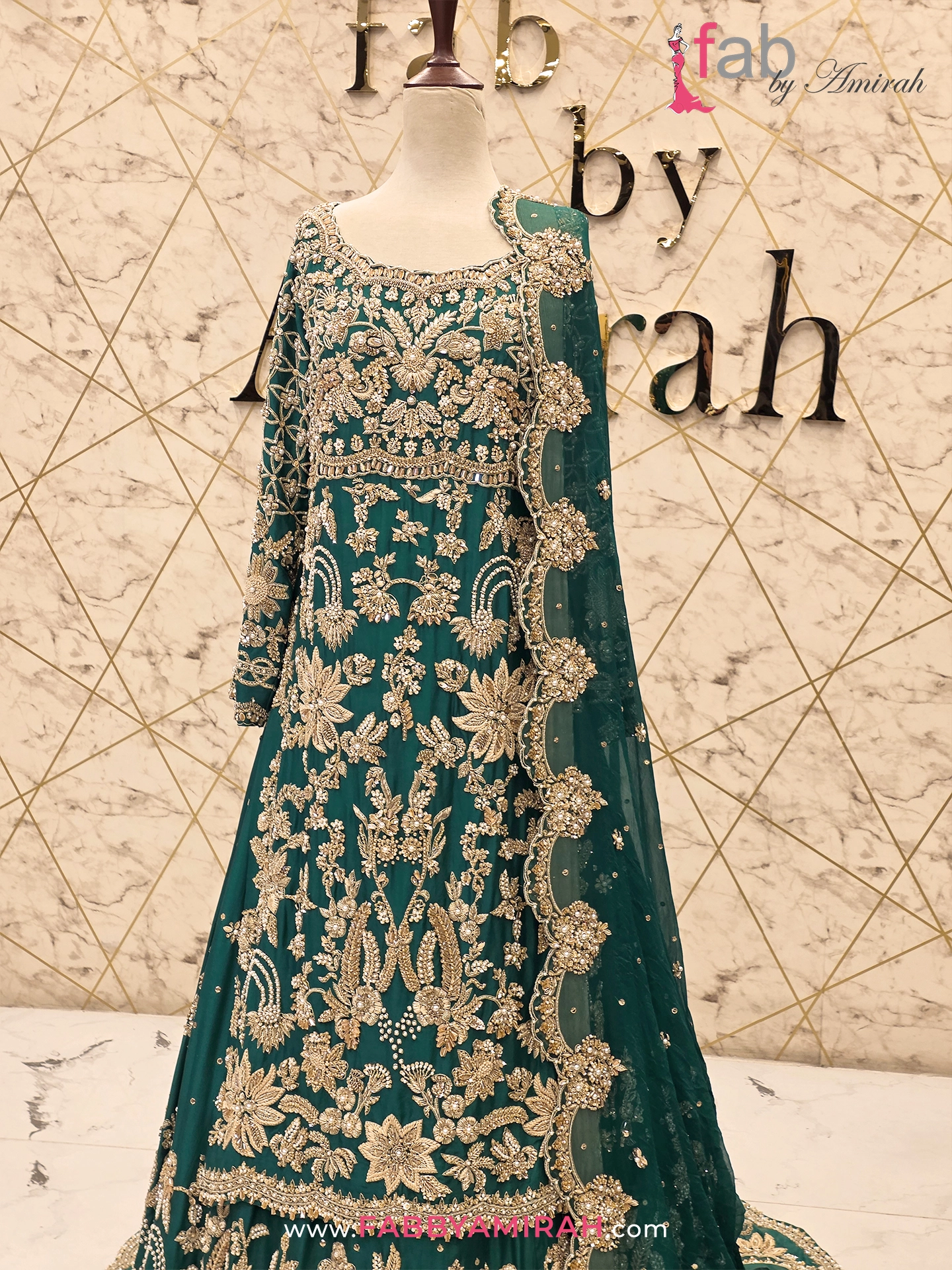 Majestic Green Bridal Lehenga With Long Shirt - 2026 Collection 1 Green Bridal Lehenga With Long Shirt