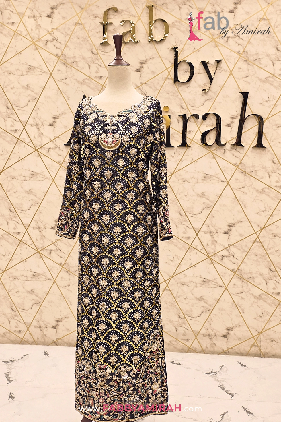 Majestic black formal straight shirt by Fab By Amirah