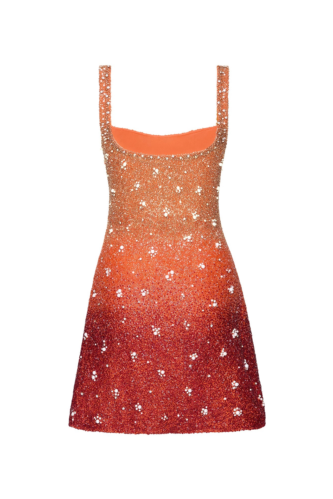 Full view of fancy cocktail dress for nightlife with leg slit from Gradient Mini Phoenix