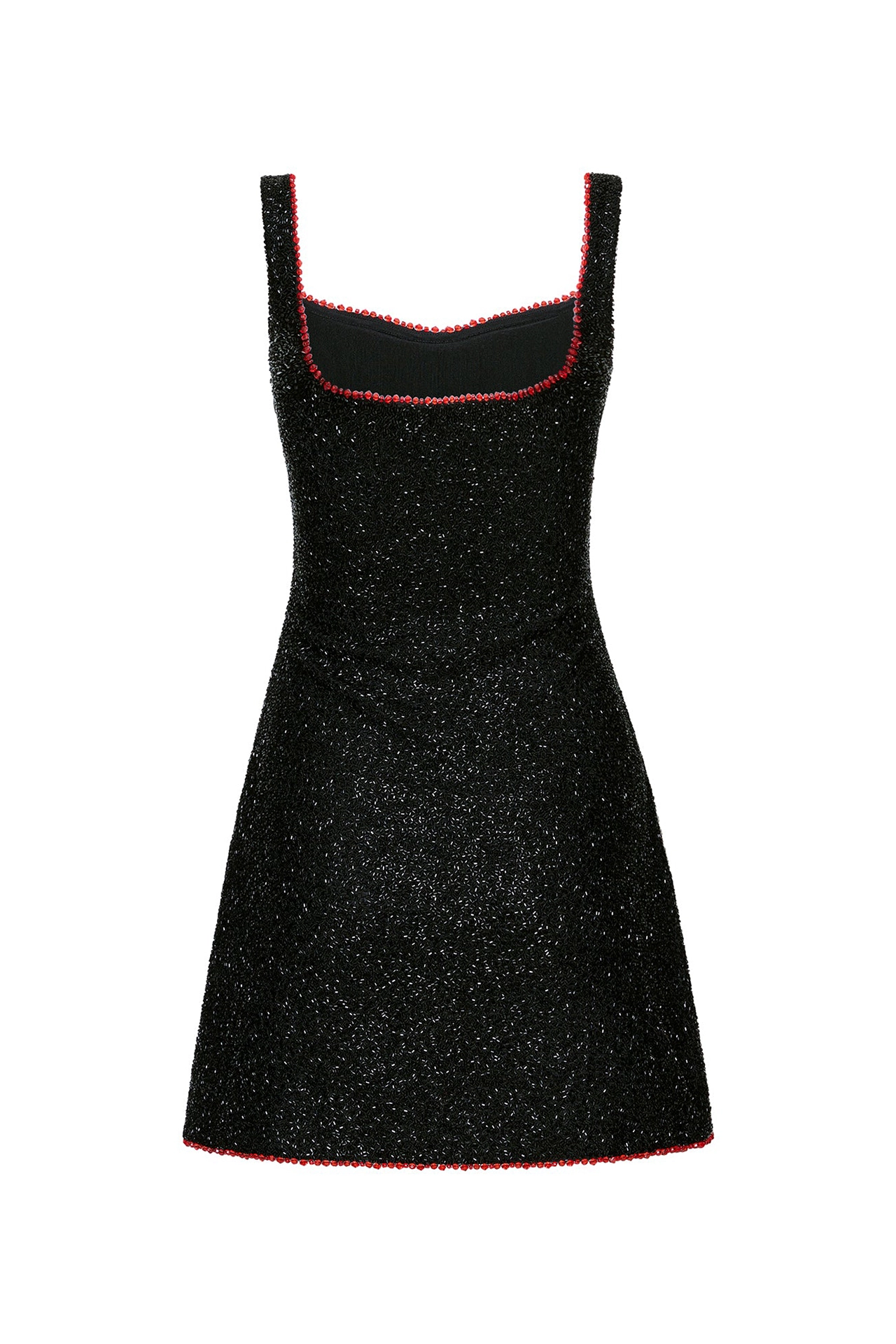Rear flat shot of dress with sweetheart straps from Marina Mini